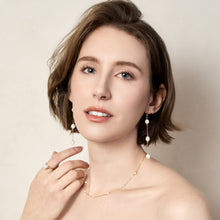 Load image into Gallery viewer, Bridal Pearl dangle drop HE007