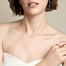 Load image into Gallery viewer, Pearl dangle necklace | Fresh water pearls Gold filled chain HN013