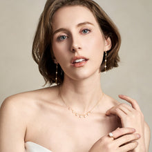 Load image into Gallery viewer, Pearl dangle necklace | Fresh water pearls Gold filled chain HN013