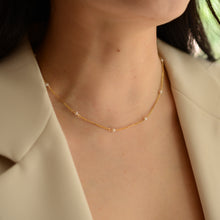 Load image into Gallery viewer, Bar chain pearl necklace HN025