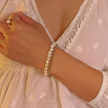 Load image into Gallery viewer, HB002 Classic pearls beads bracelet