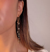 Load image into Gallery viewer, HE020 Ethereal Pearl Drop Back Earring