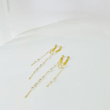 Load image into Gallery viewer, HE020 Ethereal Pearl Drop Back Earring