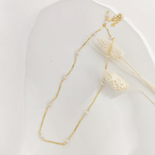 Load image into Gallery viewer, Bar chain pearl necklace HN025