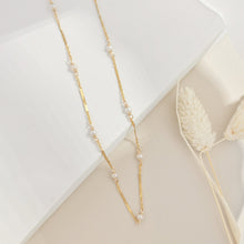 Load image into Gallery viewer, Bar chain pearl necklace HN025