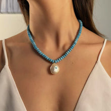 Load image into Gallery viewer, HN041 Sky and Sea Locket Necklace