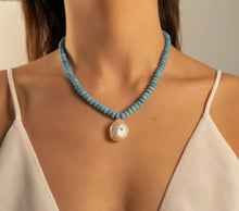 Load image into Gallery viewer, HN041 Sky and Sea Locket Necklace