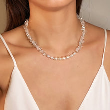 Load image into Gallery viewer, HN031 Clear crystal pearl necklace