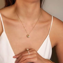 Load image into Gallery viewer, HN001 Petite gold heart pearl necklace