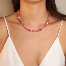 Load image into Gallery viewer, HN032 pink jade necklace