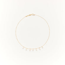 Load image into Gallery viewer, Pearl dangle necklace | Fresh water pearls Gold filled chain HN013