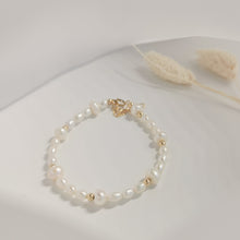 Load image into Gallery viewer, Dottie pearl bracelet | Gold filled wire and beads freshwater pearls HB023