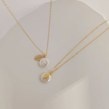 Load image into Gallery viewer, Pearl pendant necklace | Gold filled and freshwater pearl HN002