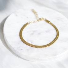 Load image into Gallery viewer, Snake chain bracelet | 14k gold plated, titanium steel B012