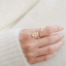 Load image into Gallery viewer, HR003 Double hoop wire wrapped ring