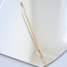Load image into Gallery viewer, Snake chain bracelet | 14k gold plated, titanium steel B012