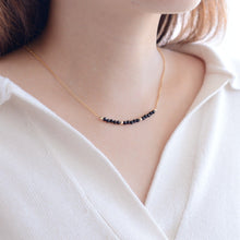 Load image into Gallery viewer, Gem smile pendant necklace | Moonstone/ pearls/ spinel, gold filled chain HN015