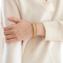 Load image into Gallery viewer, Gitta cuban link chain bracelet | Stainless steels with gold plating B019