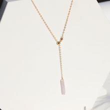 Load image into Gallery viewer, Uta lariat necklace|Freshwater pearl, gold filled chain HN019