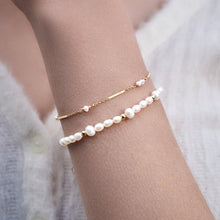 Load image into Gallery viewer, Dottie pearl bracelet | Gold filled wire and beads freshwater pearls HB023
