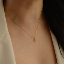 Load image into Gallery viewer, Zircon pendant necklace | Gold filled chain and zircon pendant HN011
