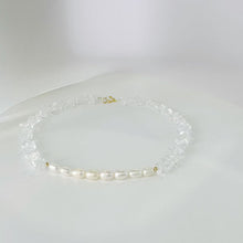 Load image into Gallery viewer, HN031 Clear crystal pearl necklace
