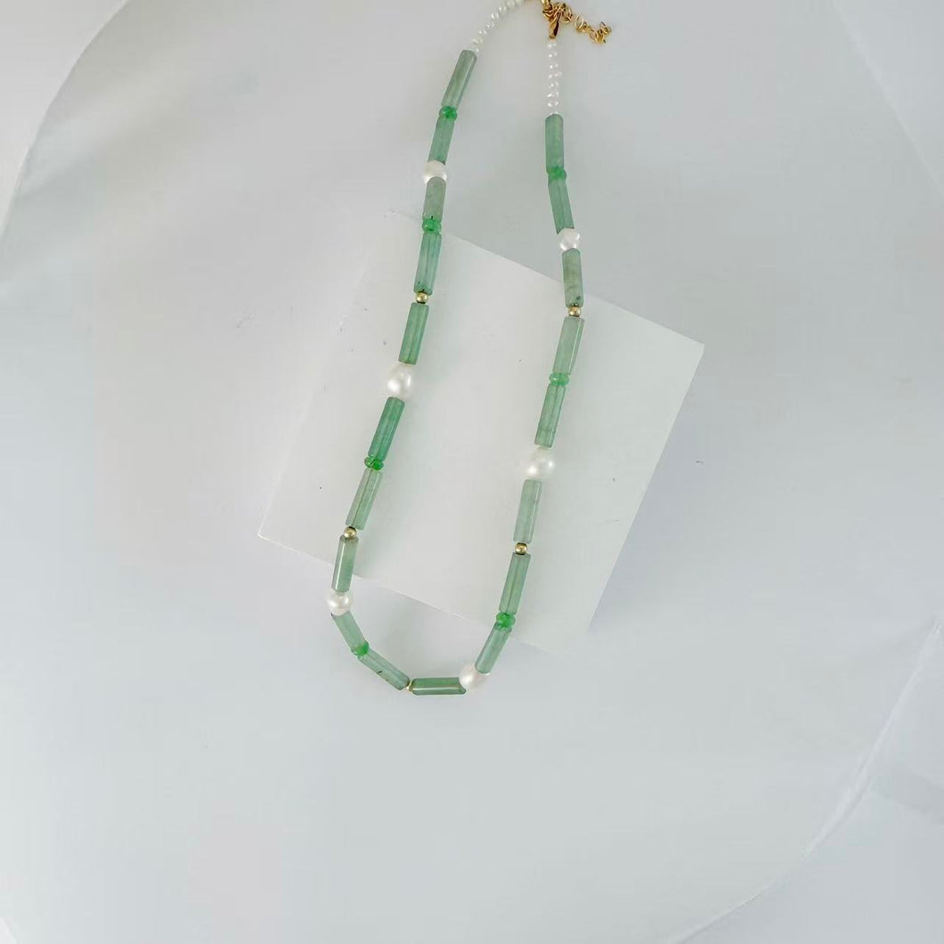 HN034 Jade stream necklace