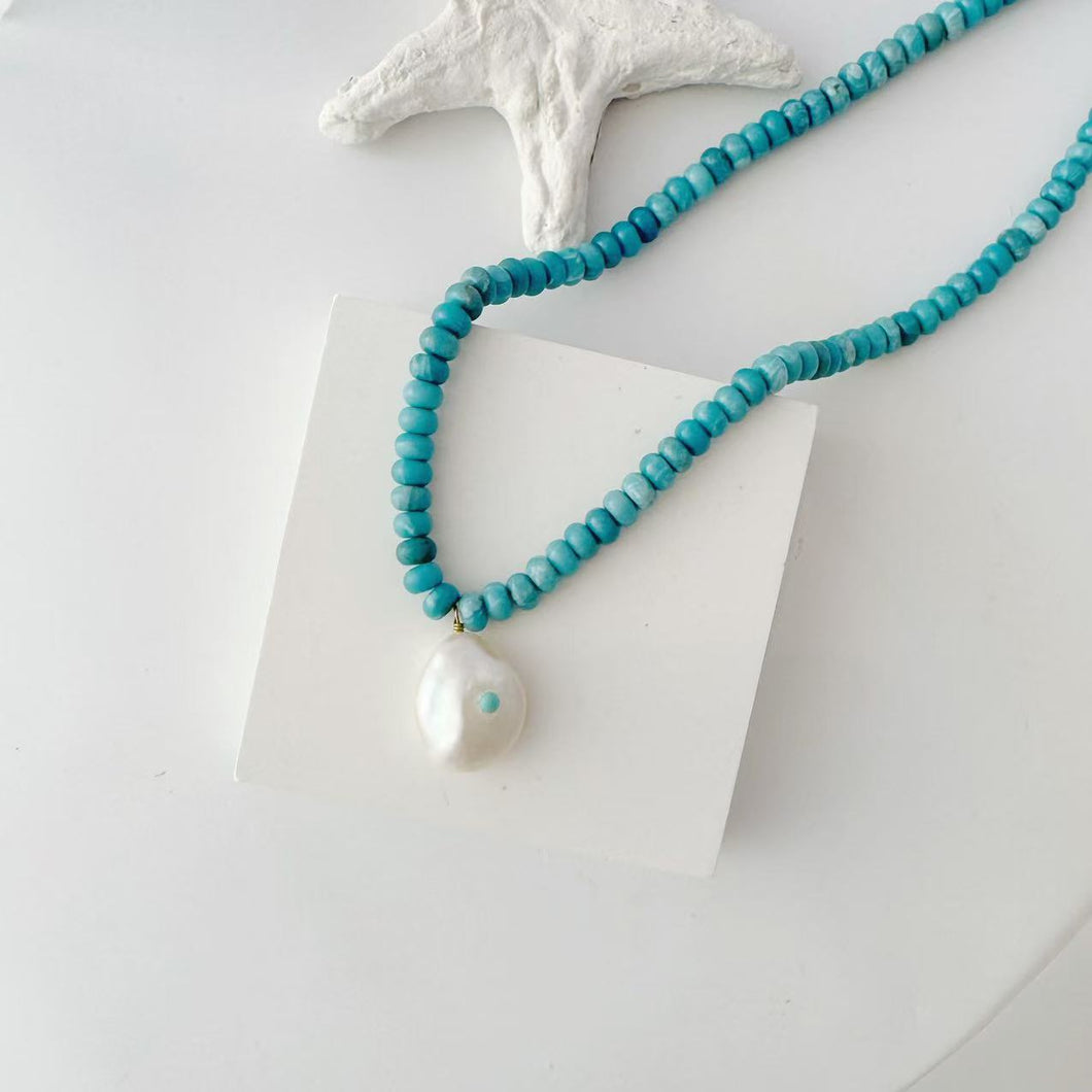 HN041 Sky and Sea Locket Necklace