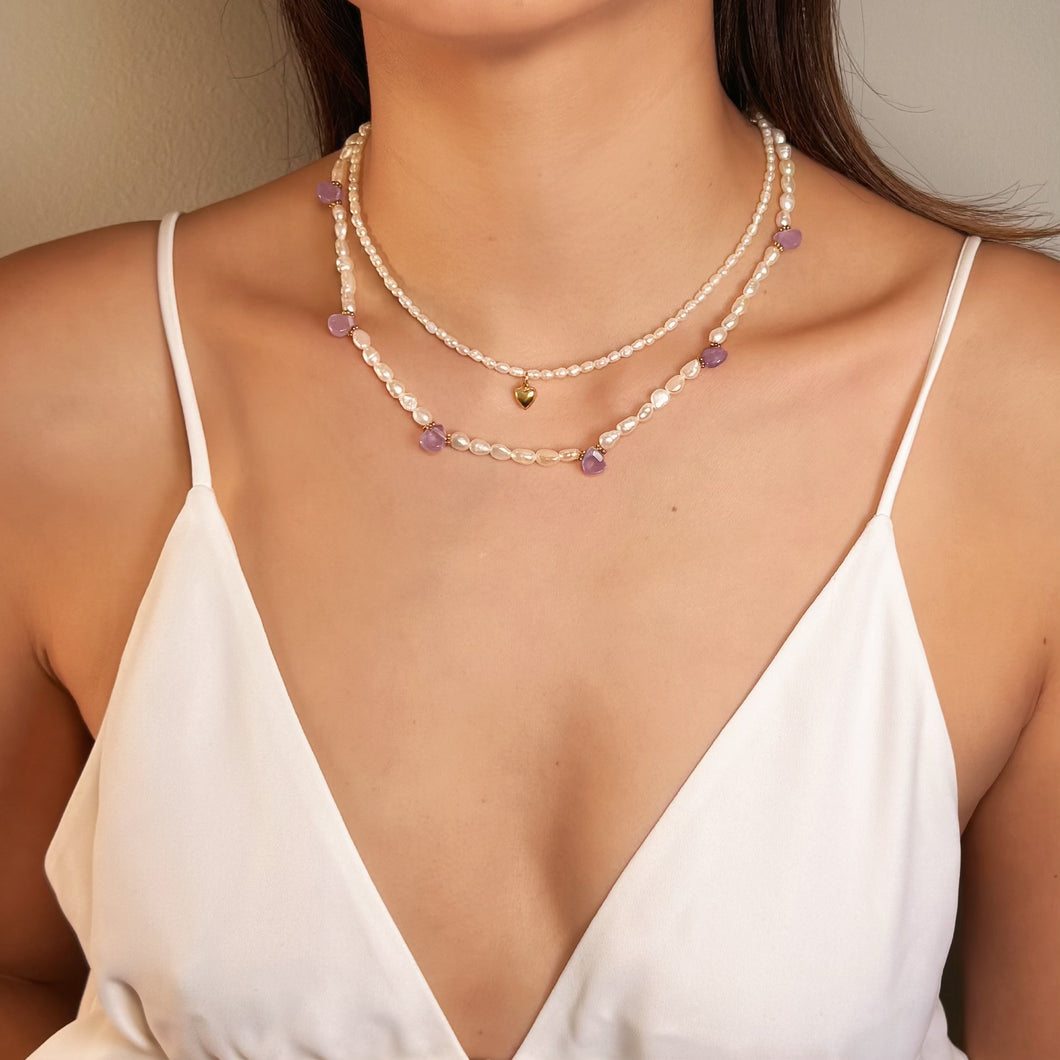 HN037 Violet whisper necklace