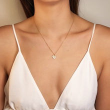 Load image into Gallery viewer, HN001 Petite gold heart pearl necklace
