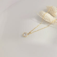 Load image into Gallery viewer, Zircon pendant necklace | Gold filled chain and zircon pendant HN011
