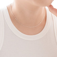 Load image into Gallery viewer, Sparkle silver choker N033
