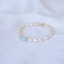 Load image into Gallery viewer, HB004 Aqua pearls bracelet
