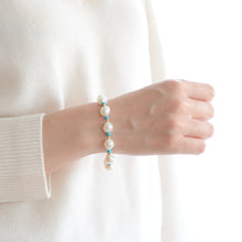 Load image into Gallery viewer, Margret bracelet | Freshwater pearls Turquoise stone HB021
